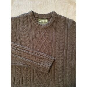 American Eagle Sweater Mens Large Tall Cable Knit Cozy Preppy Classic Dadcore